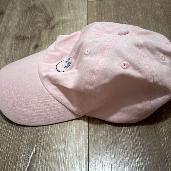 SMILE by Chloe Caillet Womens Light Pink Embroidered Baseball‎ Cap Adjustable - Picture 3 of 6